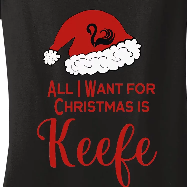 Christmas Keefe for Keeper fans of the lost cities Women's V-Neck T-Shirt