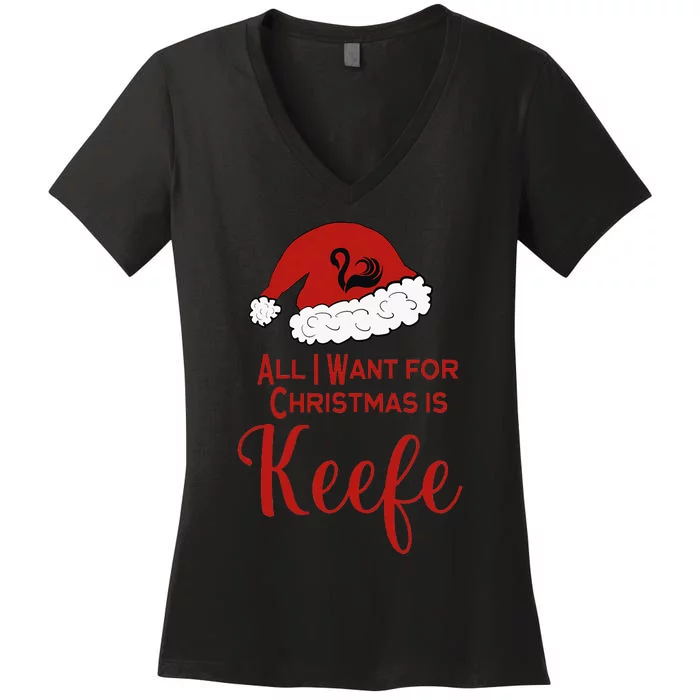 Christmas Keefe for Keeper fans of the lost cities Women's V-Neck T-Shirt