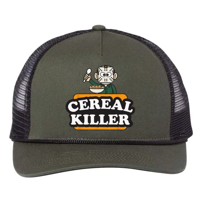 Cereal Killer Food Pun Humor Costume Funny Halloween Gifts Retro Rope Trucker Hat Cap