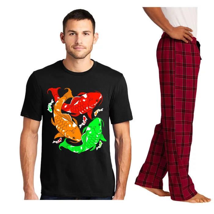 Colorful Koi Fish Family Fish Funny Gift Pajama Set