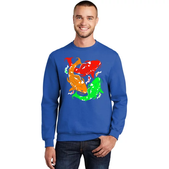 Colorful Koi Fish Family Fish Funny Gift Tall Sweatshirt