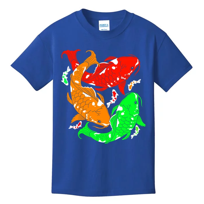 Colorful Koi Fish Family Fish Funny Gift Kids T-Shirt