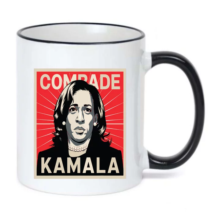 Comrade Kamala Funny Political Wearing Pearls Black Color Changing Mug