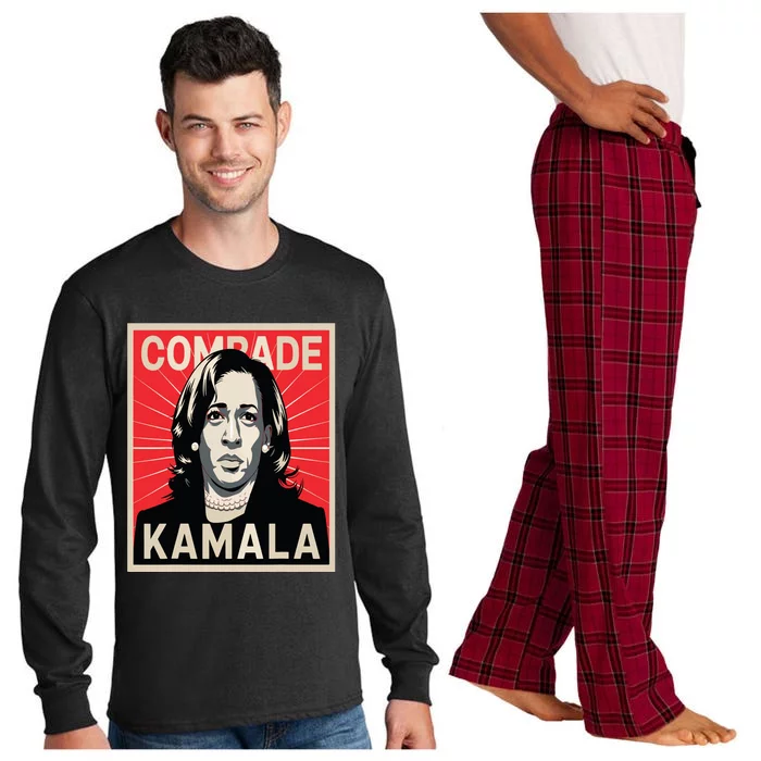 Comrade Kamala Funny Political Wearing Pearls Long Sleeve Pajama Set