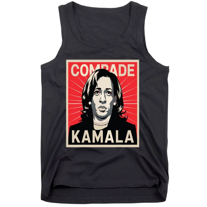 Comrade Kamala Funny Political Wearing Pearls Tank Top