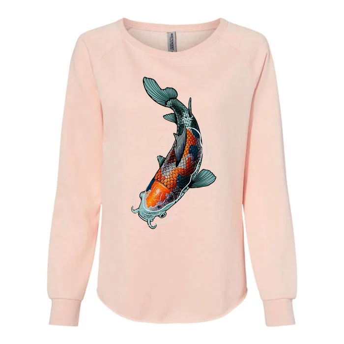 Cute Koi Fish Design For Men Women Kids Japanese Koi Fish Womens California Wash Sweatshirt