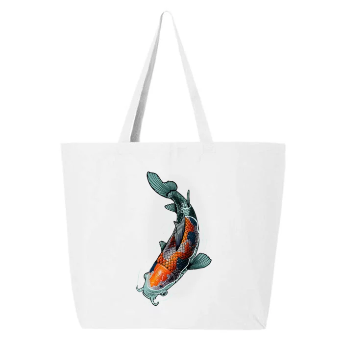 Cute Koi Fish Design For Men Women Kids Japanese Koi Fish 25L Jumbo Tote