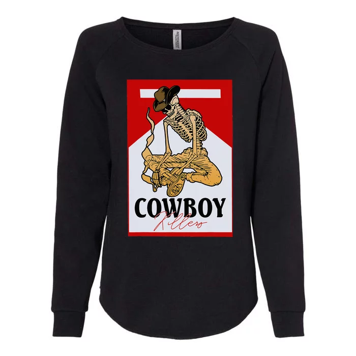 Cowboy Killers Funny Western Cowgirl Skeleton Retro Vintage Womens California Wash Sweatshirt