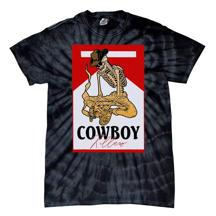 Cowboy Killers Funny Western Cowgirl Skeleton Retro Vintage Tie-Dye T-Shirt