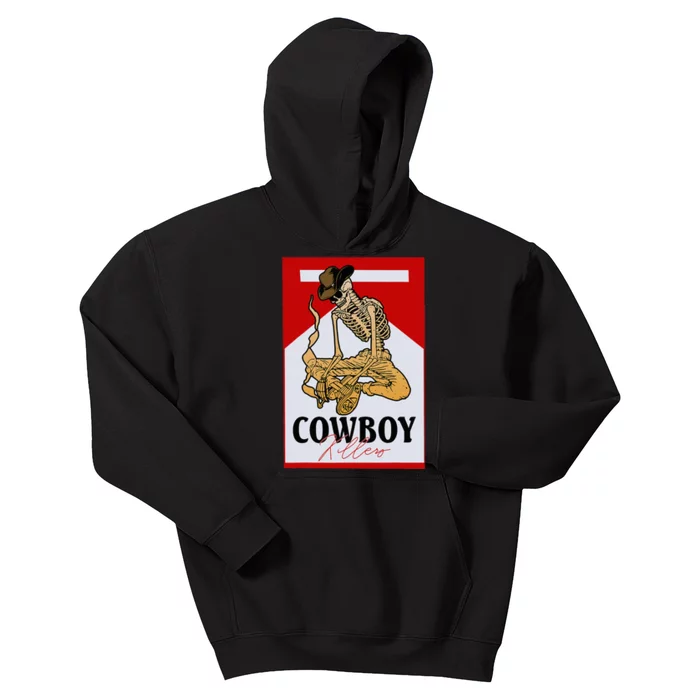 Cowboy Killers Funny Western Cowgirl Skeleton Retro Vintage Kids Hoodie