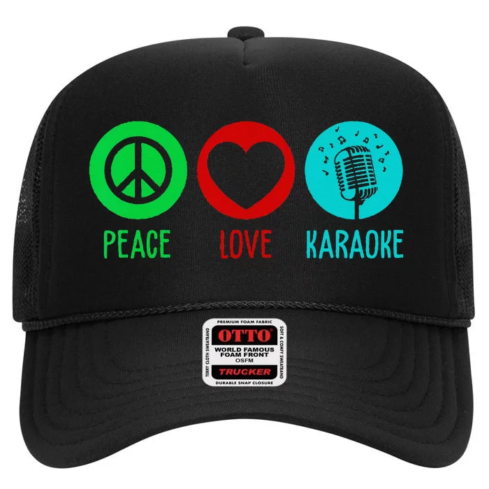 Cool Karaoke For  Singer Singing KTV Karaoke Lovers High Crown Mesh Trucker Hat