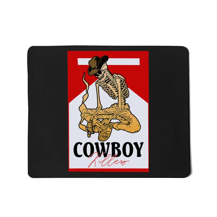 Cowboy Killers Funny Western Cowgirl Skeleton Retro Vintage Mousepad