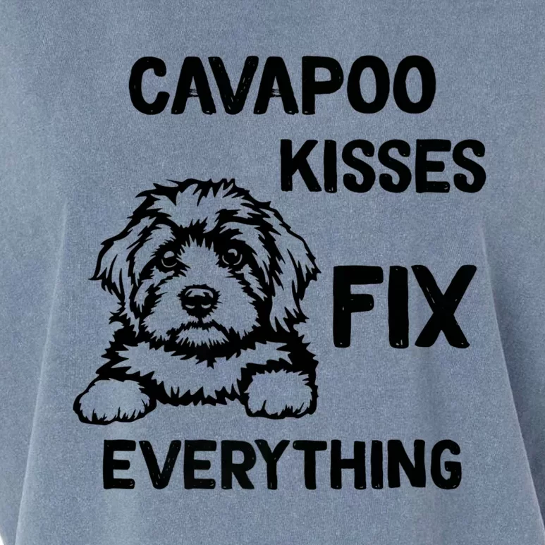 Cavapoo Kisses Fix Everything Garment-Dyed Women's Muscle Tee