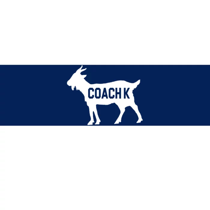 Coach K Goat Bumper Sticker