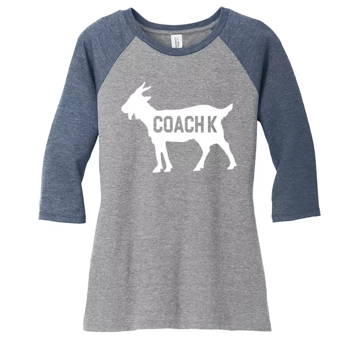 Coach K Goat Women's Tri-Blend 3/4-Sleeve Raglan Shirt