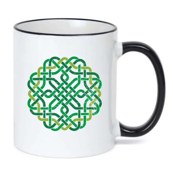 Celtic Knot Gaelic Knotwork St Patrick's Day Black Color Changing Mug