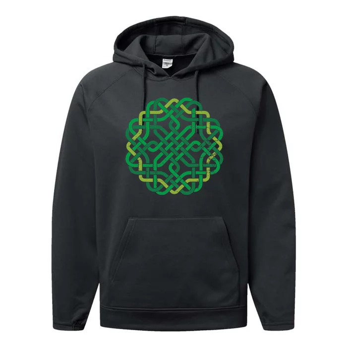 Celtic Knot Gaelic Knotwork St Patrick's Day Performance Fleece Hoodie