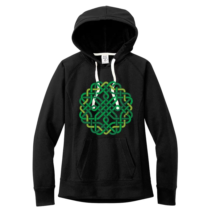 Celtic Knot Gaelic Knotwork St Patrick's Day Women's Fleece Hoodie