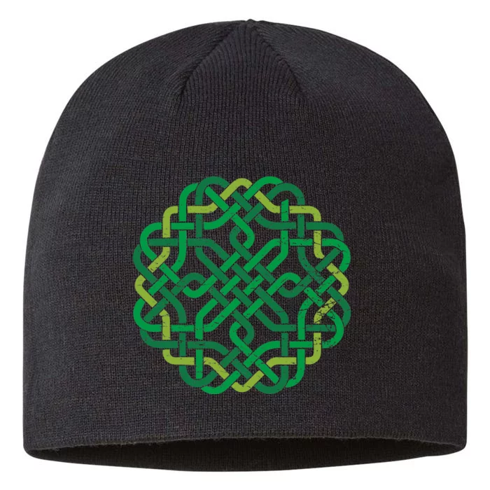 Celtic Knot Gaelic Knotwork St Patrick's Day 8 1/2in Sustainable Knit Beanie