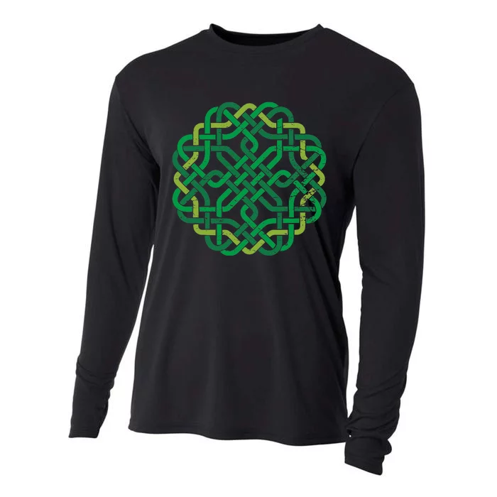 Celtic Knot Gaelic Knotwork St Patrick's Day Cooling Performance Long Sleeve Crew