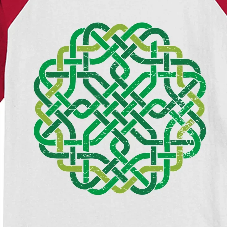 Celtic Knot Gaelic Knotwork St Patrick's Day Kids Colorblock Raglan Jersey