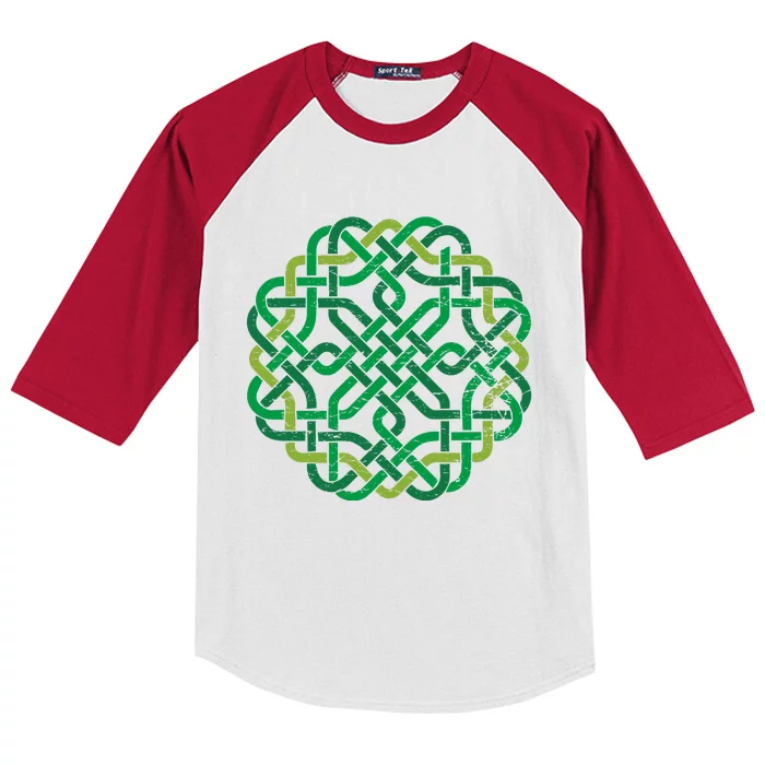 Celtic Knot Gaelic Knotwork St Patrick's Day Kids Colorblock Raglan Jersey