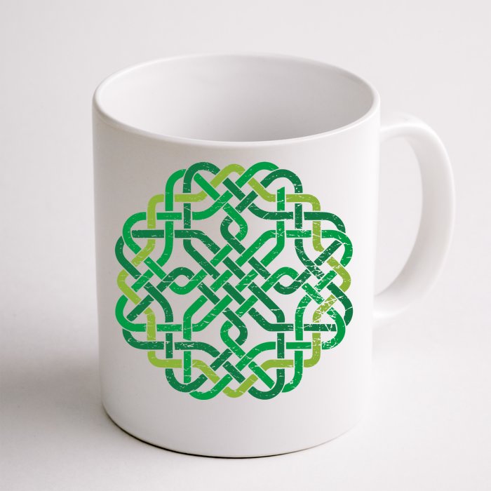 Celtic Knot Gaelic Knotwork St Patrick's Day Front & Back Coffee Mug