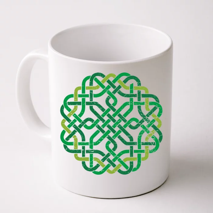 Celtic Knot Gaelic Knotwork St Patrick's Day Front & Back Coffee Mug