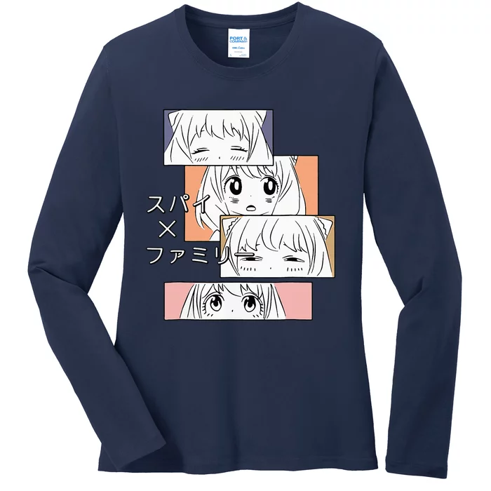 Cute Kawaii Girl Emotions X Family Anime Manga Japanese Ladies Long Sleeve Shirt