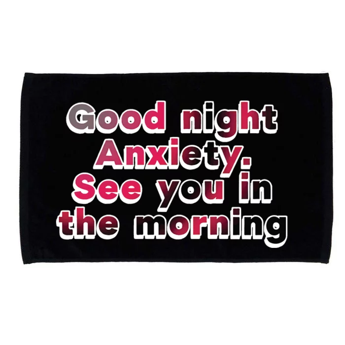 Cherry Kitten Good Night Anxiety See You In The Morningt Microfiber Hand Towel