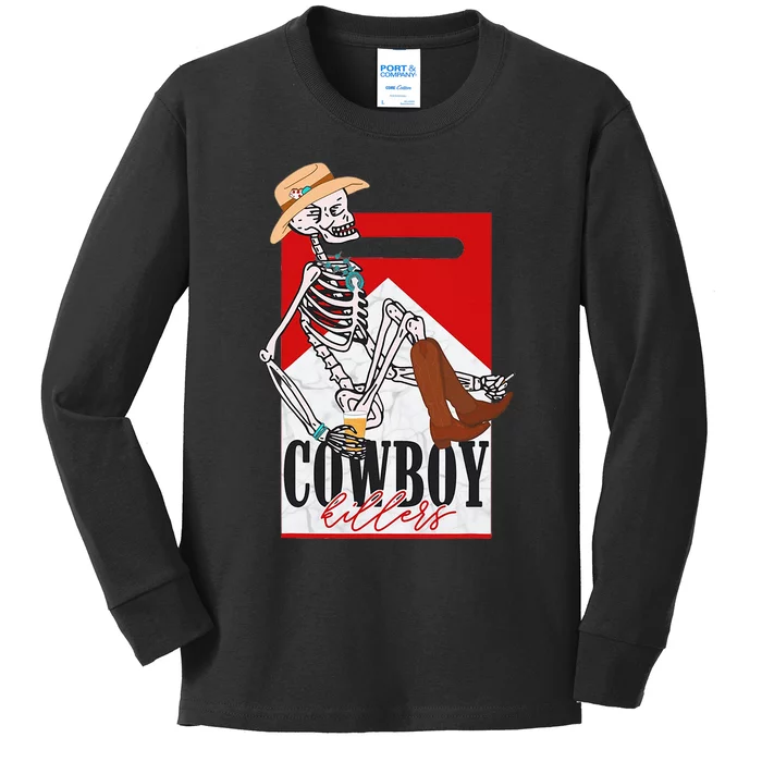 Cowboy Killer Graphic Tee Kids Long Sleeve Shirt