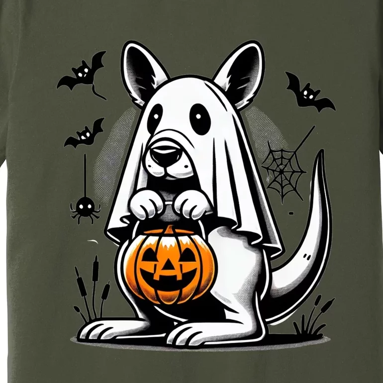 Cute Kangaroo Ghost Funny Halloween Trick Or Treat Premium T-Shirt