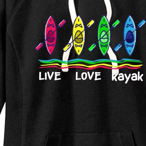 Cool Kayaks Gift For Outdoor Funny Kayaking Boating Cute Gift Women's Fleece Hoodie