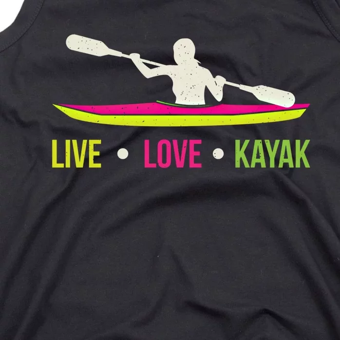 Cool Kayaking Gift Design Outdoors Kayak Print Gift Tank Top