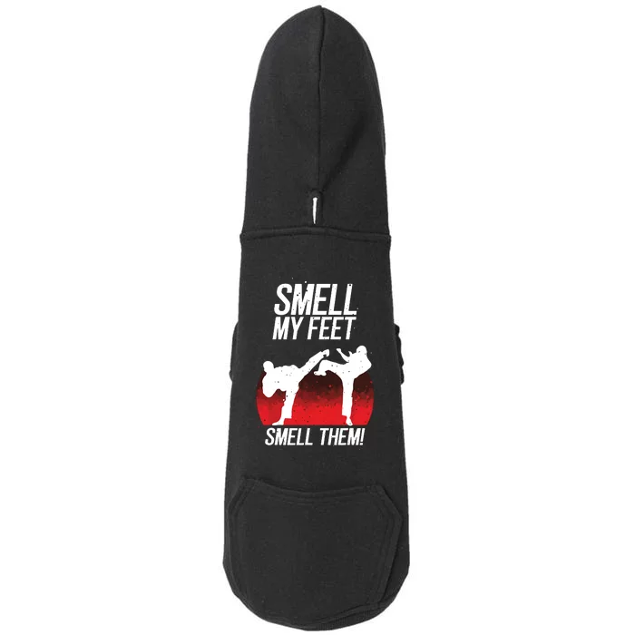 Cool Karate Gift For Boy Girl Funny Smell My Feet Karate Doggie 3-End Fleece Hoodie