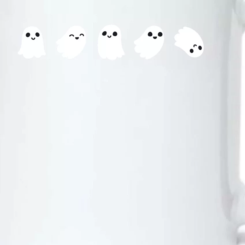 Cute Kawaii Halloween Ghosts Black Color Changing Mug