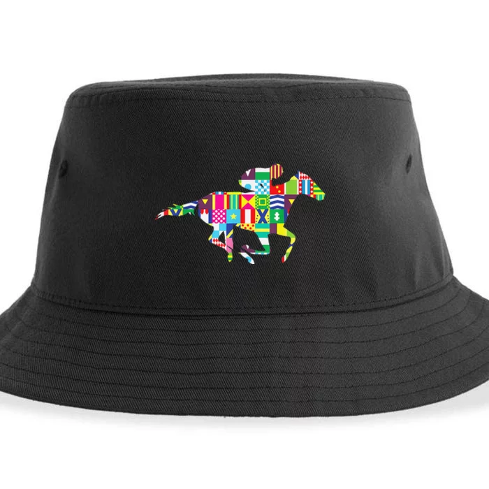 Cute Kentucky Horse Racing Silks Sustainable Bucket Hat