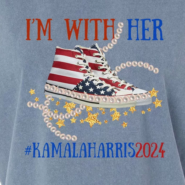 Cute Kamala Harris 2024 Garment-Dyed Women's Muscle Tee