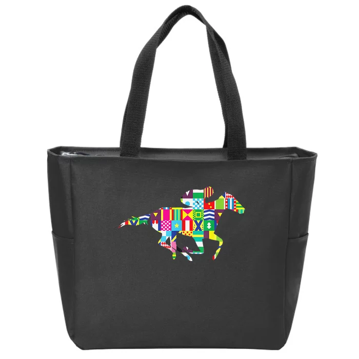 Cute Kentucky Horse Racing Silks Zip Tote Bag