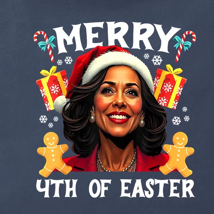 Christmas Kamala Harris Funny Santa Hat Merry 4th Of Easter Xmas Gift Zip Tote Bag