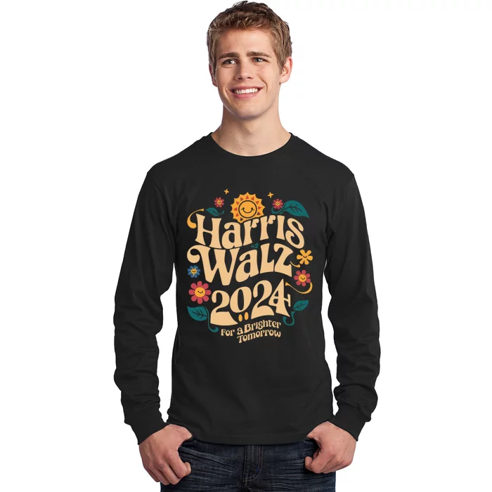 Cute Kamala Harris Tim Walz 2024 Long Sleeve Shirt