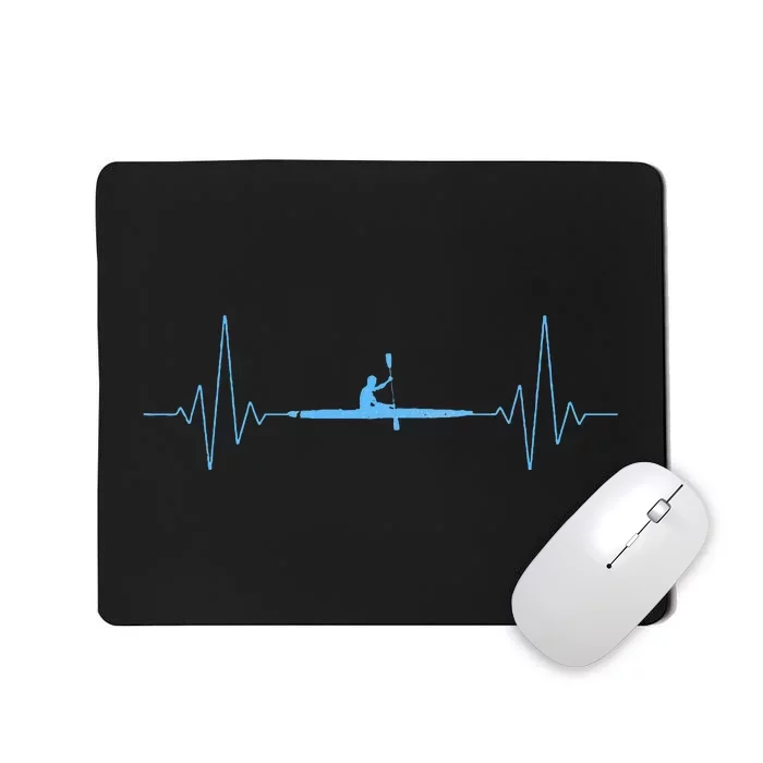 Cool Kayaking Heartbeat Canoe Boating Kayaks Outdoor Sport Mousepad