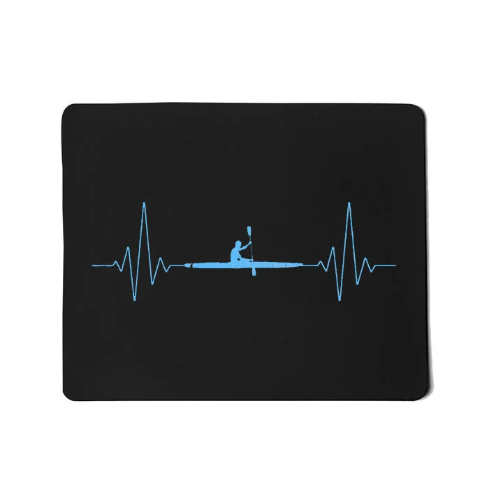 Cool Kayaking Heartbeat Canoe Boating Kayaks Outdoor Sport Mousepad