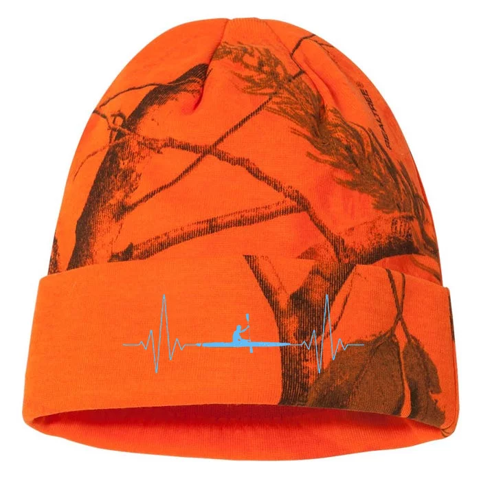 Cool Kayaking Heartbeat Canoe Boating Kayaks Outdoor Sport Kati - 12in Camo Beanie