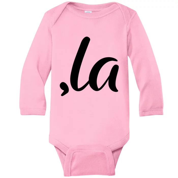 Cute Kamala Harris Comma La Baby Long Sleeve Bodysuit