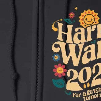 Cute Kamala Harris Tim Walz 2024 Full Zip Hoodie