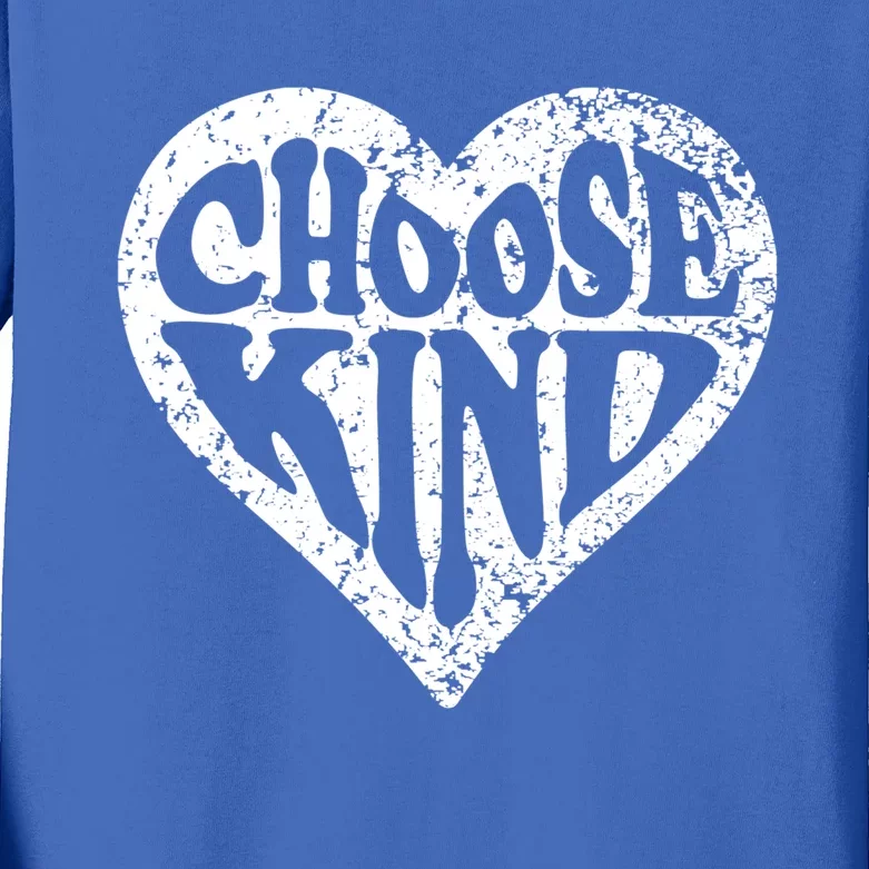 Choose Kind Heart Choose Kindness Anti Bullying Unity Day Funny Gift Kids Long Sleeve Shirt