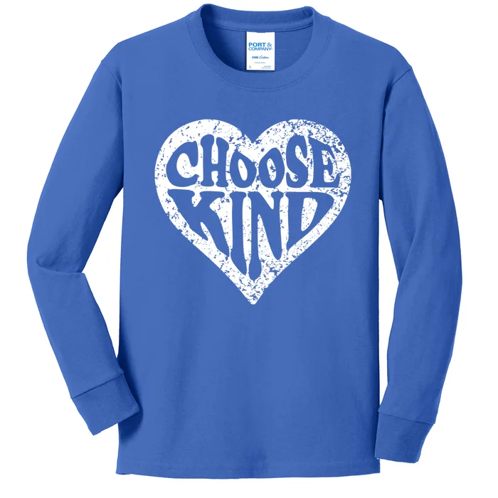 Choose Kind Heart Choose Kindness Anti Bullying Unity Day Funny Gift Kids Long Sleeve Shirt