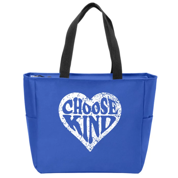 Choose Kind Heart Choose Kindness Anti Bullying Unity Day Funny Gift Zip Tote Bag