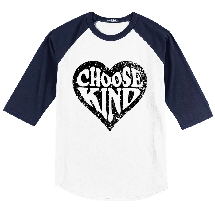 Choose Kind Heart Choose Kindness Anti Bullying Unity Day Funny Gift Baseball Sleeve Shirt